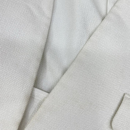 ANAYI Anayi 102411-10-270-01-340 White Mixed-Tweed Collarless Jacket Jacket