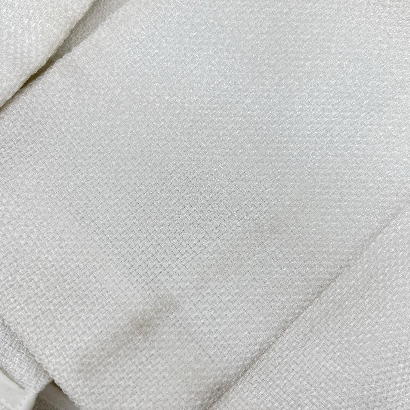 ANAYI Anayi 102411-10-270-01-340 White Mixed-Tweed Collarless Jacket Jacket