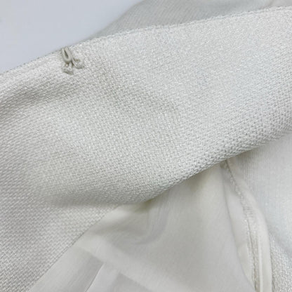 ANAYI Anayi 102411-10-270-01-340 White Mixed-Tweed Collarless Jacket Jacket