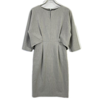 green label relaxing グリーンレーベルリラクシング 3526-138-2489 グレー ダブルクロス Iライン ワンピース ワンピース