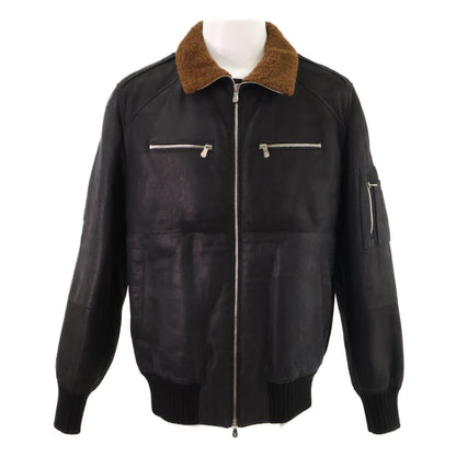 BRUNELLO CUCINELLI ブルネロクチネリ 【美品/国内正規】MPMCL1886 シープスキン ムートン ジップアップ ブルゾン ジャケット