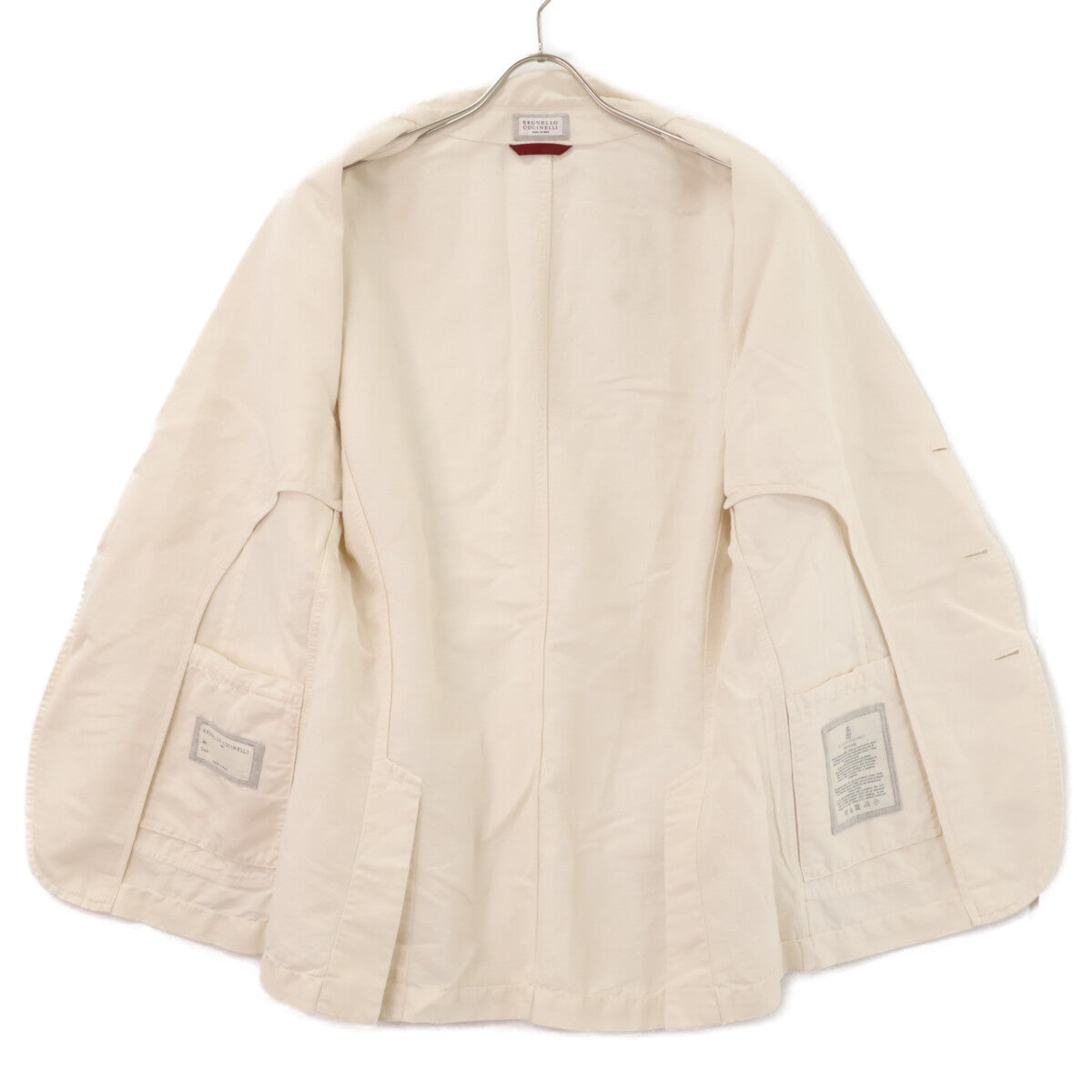 BRUNELLO CUCINELLI ブルネロクチネリ 【美品/国内正規/23年製】M291D6181P リネンｘコットン 段返り3Bテーラード ジャケット