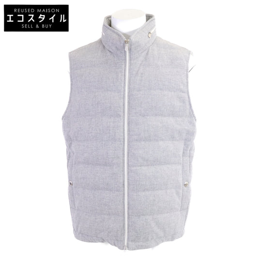 BRUNELLO CUCINELLI ブルネロクチネリ 【美品/国内正規/23年製】MM4851714 ウールｘシルクｘカシミヤ ダウン ベスト