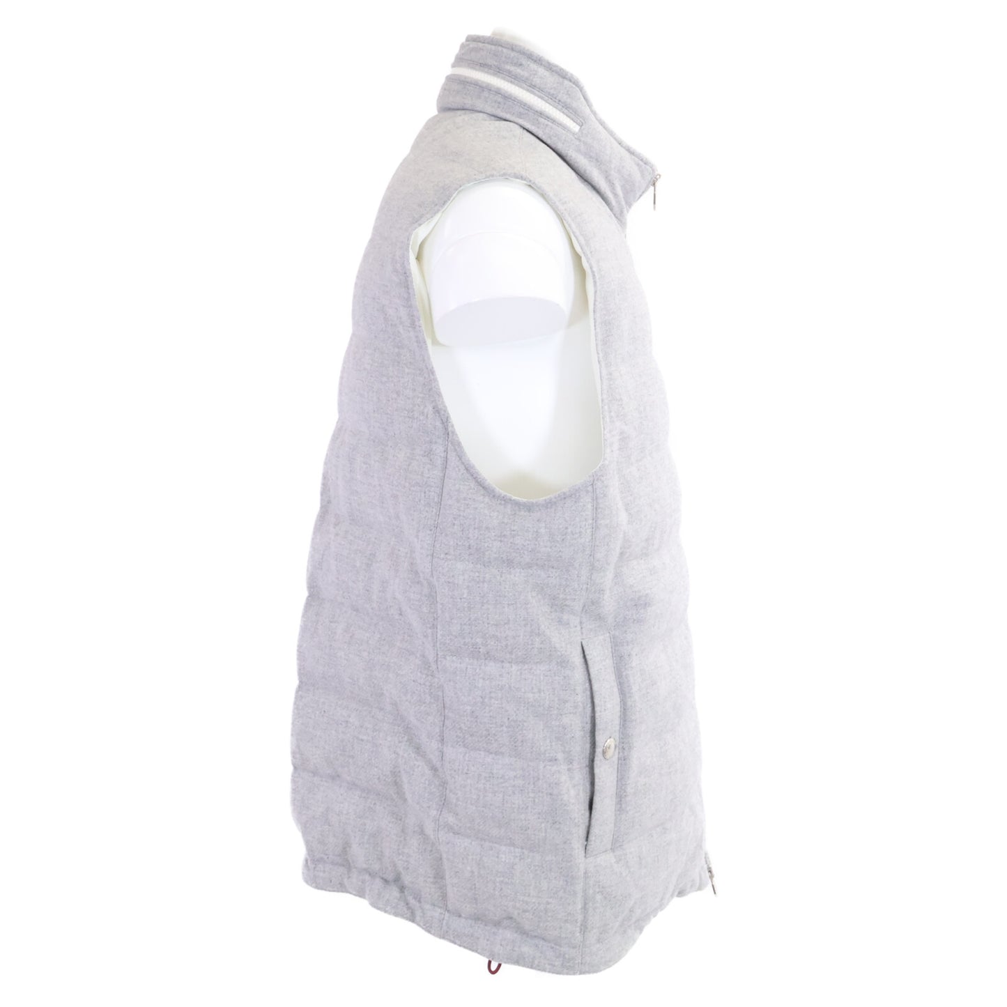 BRUNELLO CUCINELLI ブルネロクチネリ 【美品/国内正規/23年製】MM4851714 ウールｘシルクｘカシミヤ ダウン ベスト