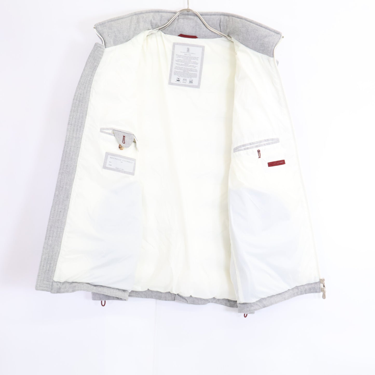 BRUNELLO CUCINELLI ブルネロクチネリ 【美品/国内正規/23年製】MM4851714 ウールｘシルクｘカシミヤ ダウン ベスト