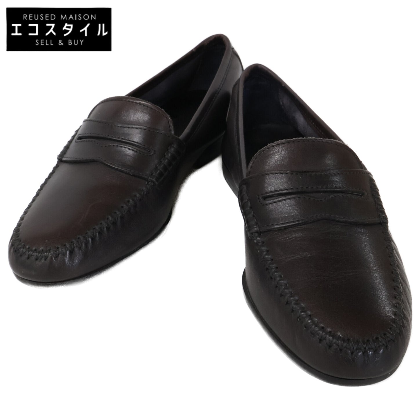 Salvatore Ferragamo Leather Coin Loafers Shoes