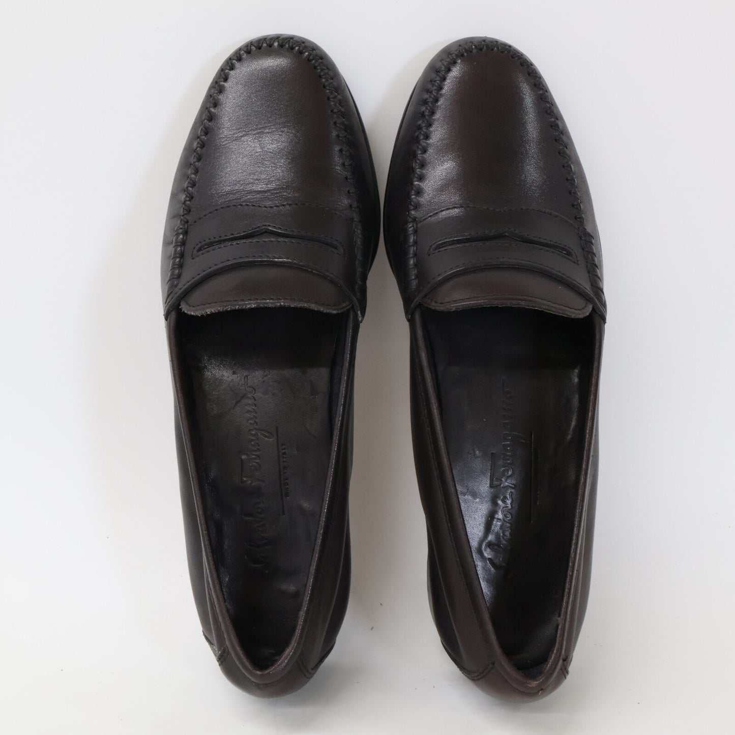 SalvatoreFerragamo サルバトーレフェラガモ レザー コイン ローファー シューズ