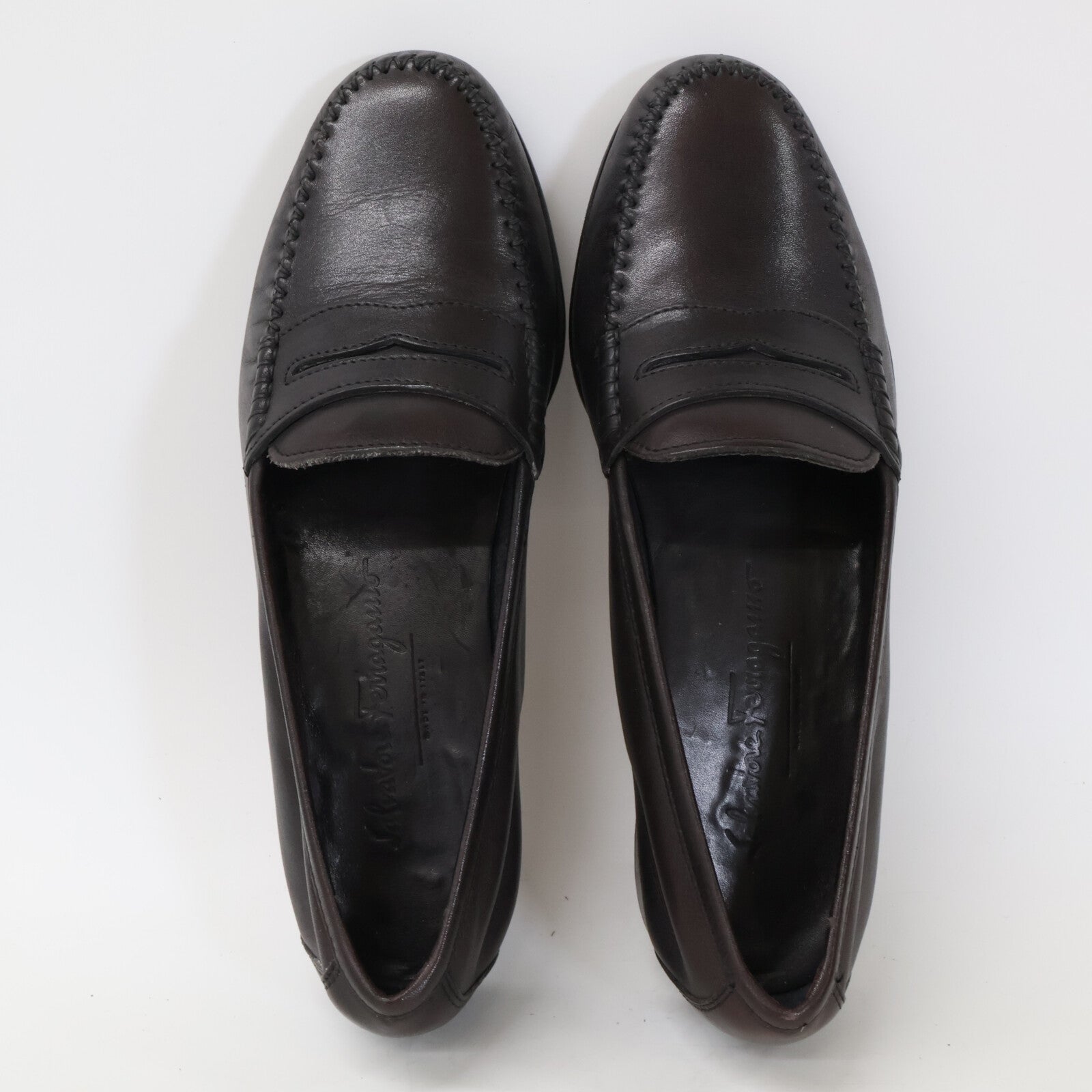 SalvatoreFerragamo サルバトーレフェラガモ レザー コイン ローファー シューズ
