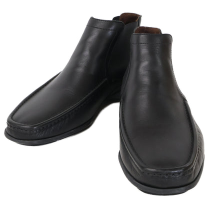 Salvatore Ferragamo [Excellent condition] Leather Moccasin-Design Chelsea Boots Shoes