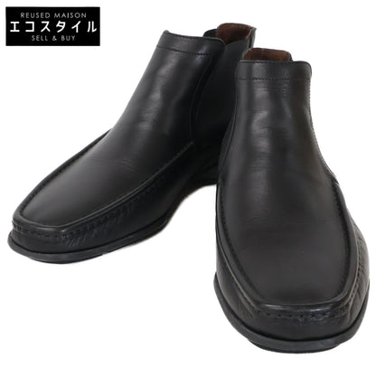 Salvatore Ferragamo [Excellent condition] Leather Moccasin-Design Chelsea Boots Shoes