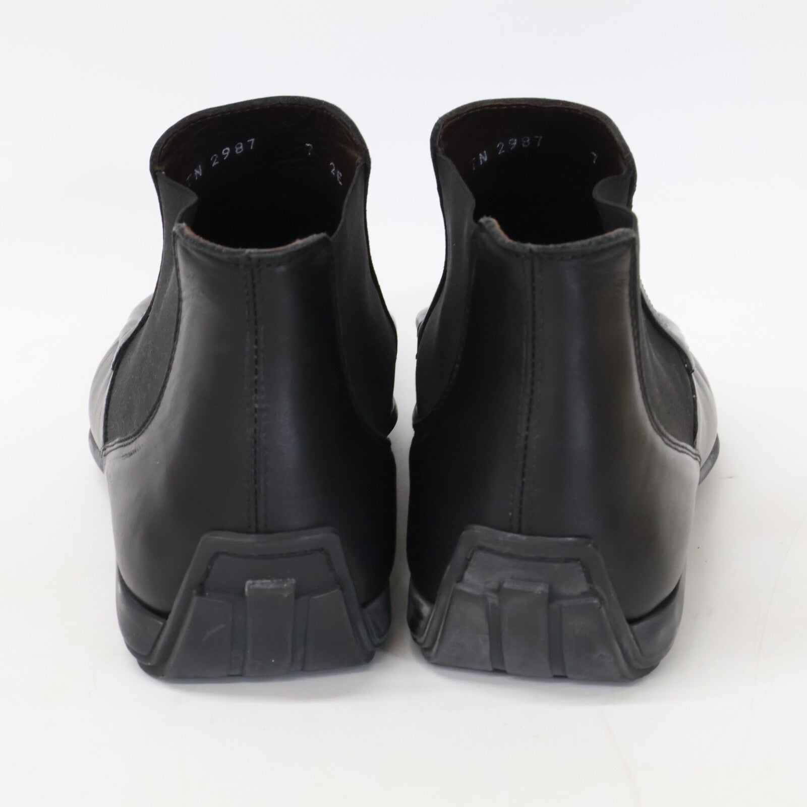 Salvatore Ferragamo [Excellent condition] Leather Moccasin-Design Chelsea Boots Shoes