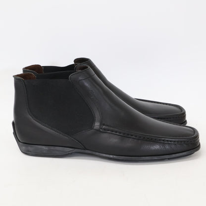 Salvatore Ferragamo [Excellent condition] Leather Moccasin-Design Chelsea Boots Shoes