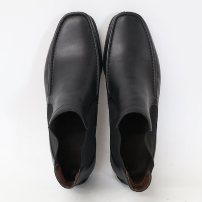 Salvatore Ferragamo [Excellent condition] Leather Moccasin-Design Chelsea Boots Shoes
