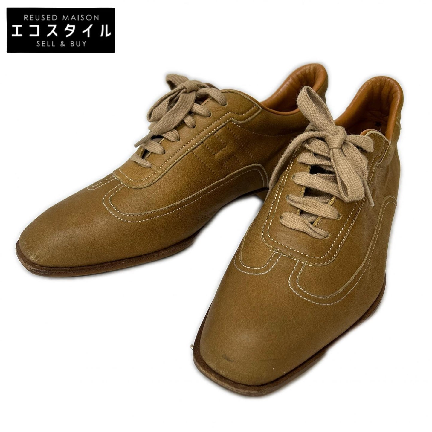 HERMES Quick Leather Sneakers Shoes