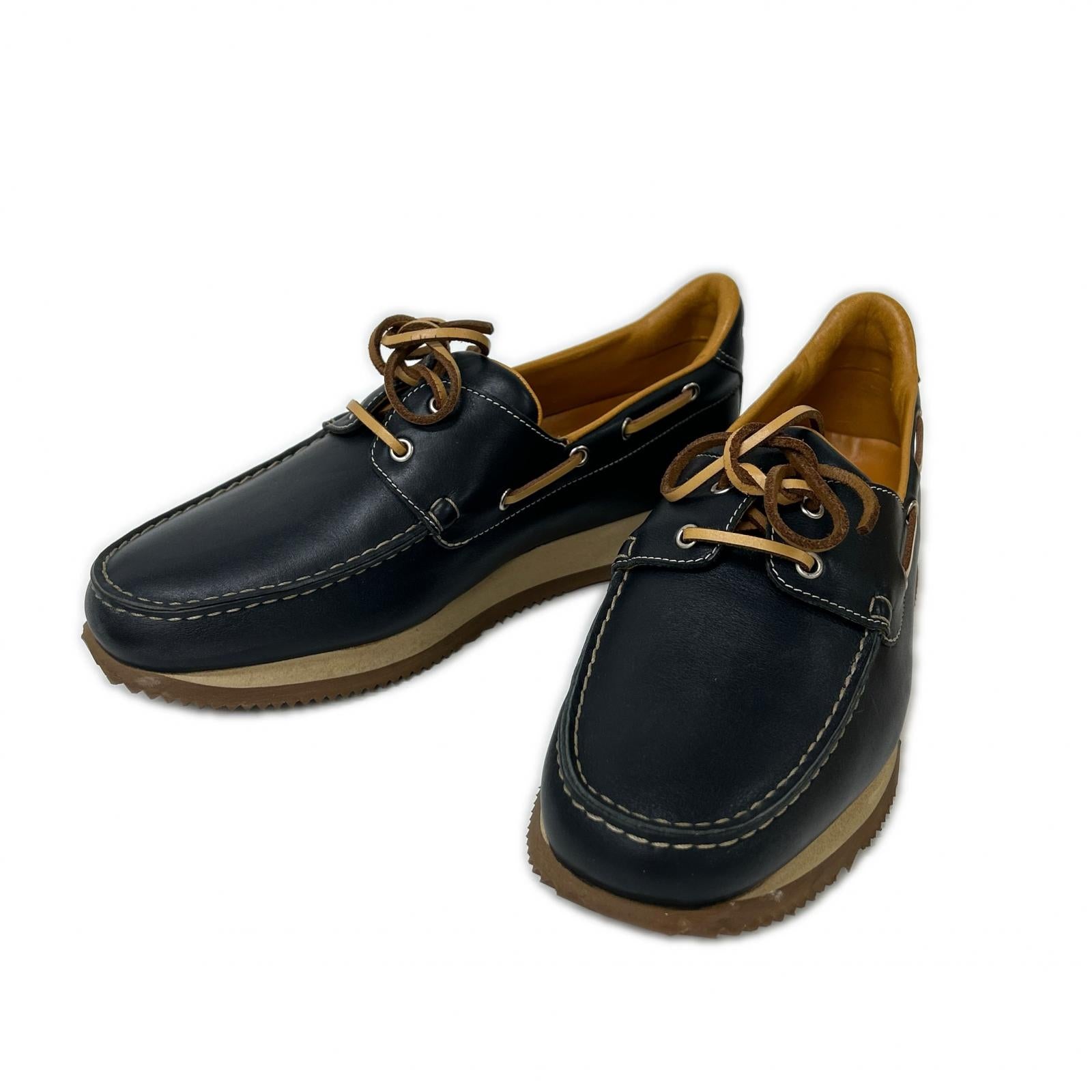 HERMES エルメス 【美品】レザー デッキ シューズ シューズ