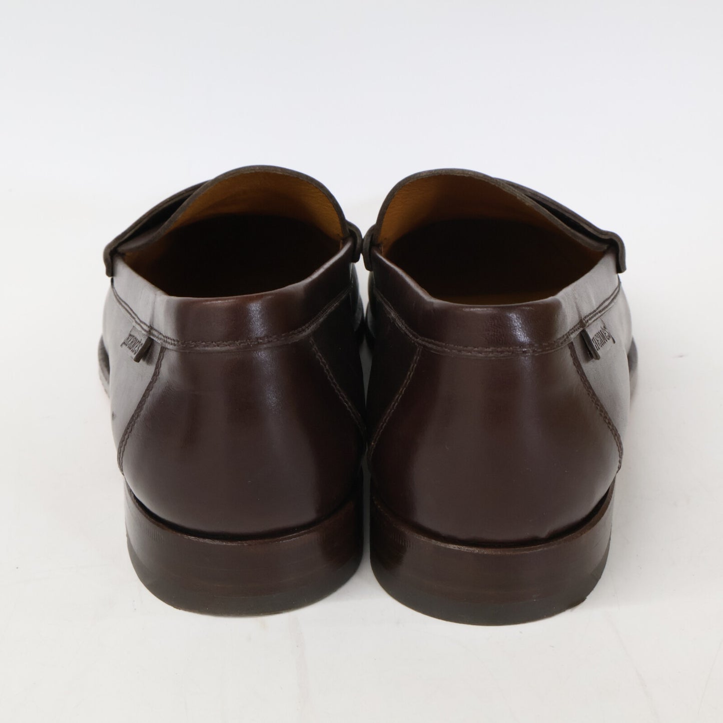 HERMES エルメス セリエ コイン レザー ローファー シューズ