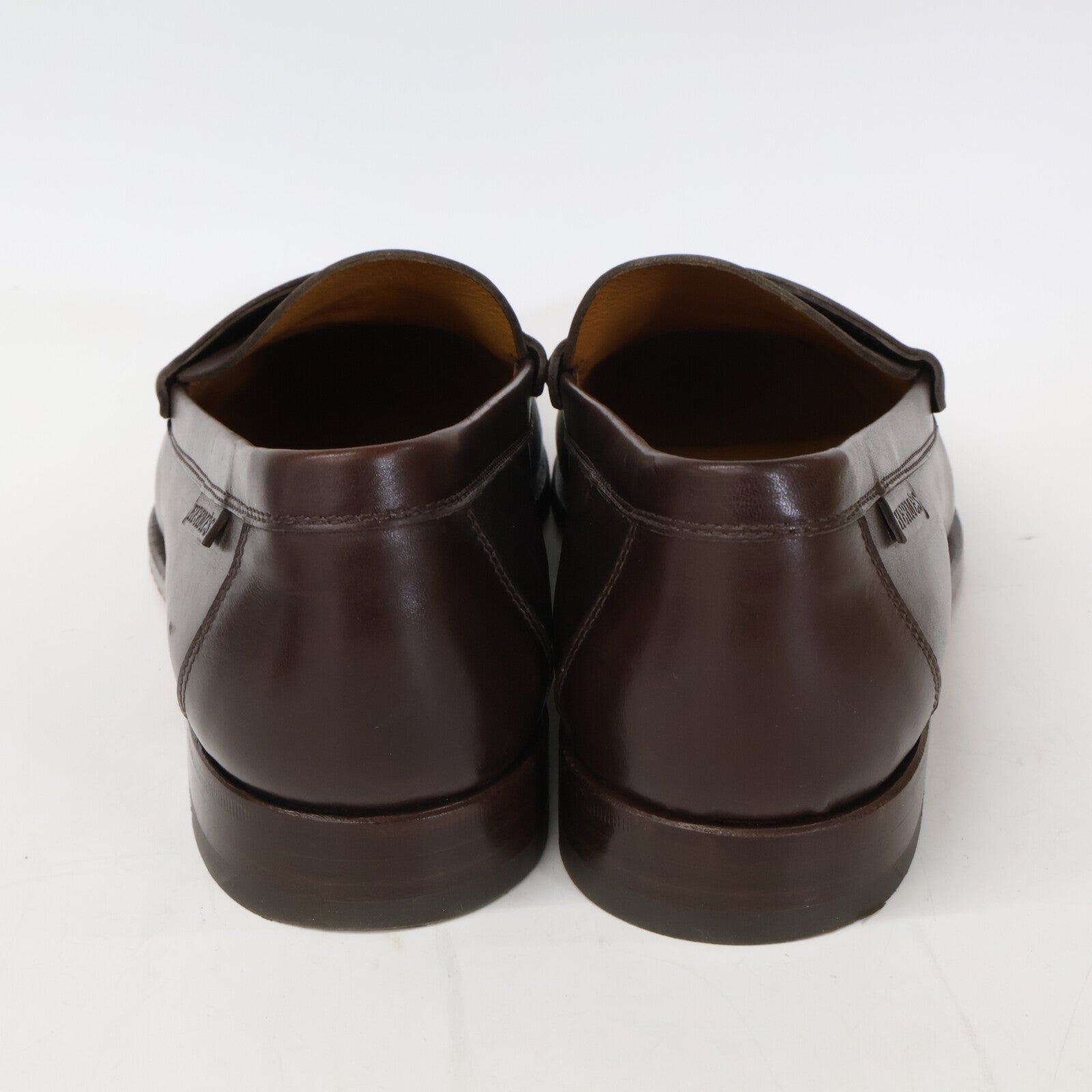 HERMES エルメス セリエ コイン レザー ローファー シューズ