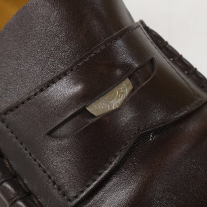 HERMES エルメス セリエ コイン レザー ローファー シューズ