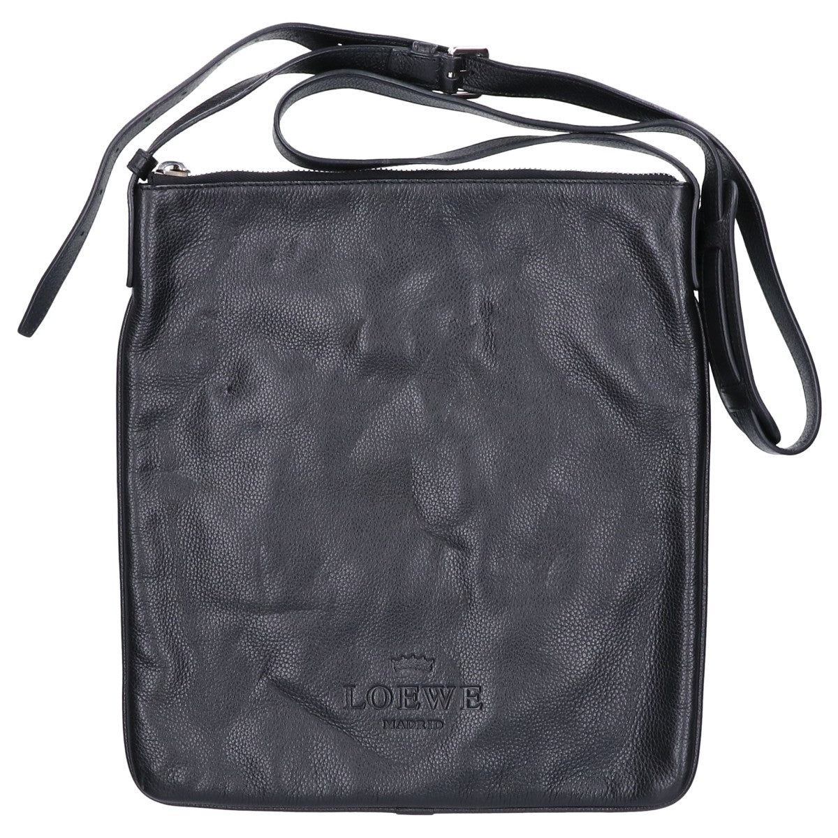 LOEWE ロエベ レザー ロゴ型押し ヘリテージ メッセンジャーバッグ/ ショルダーバッグ