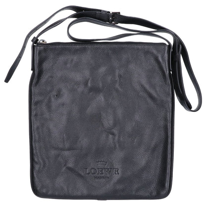 LOEWE ロエベ レザー ロゴ型押し ヘリテージ メッセンジャーバッグ/ ショルダーバッグ