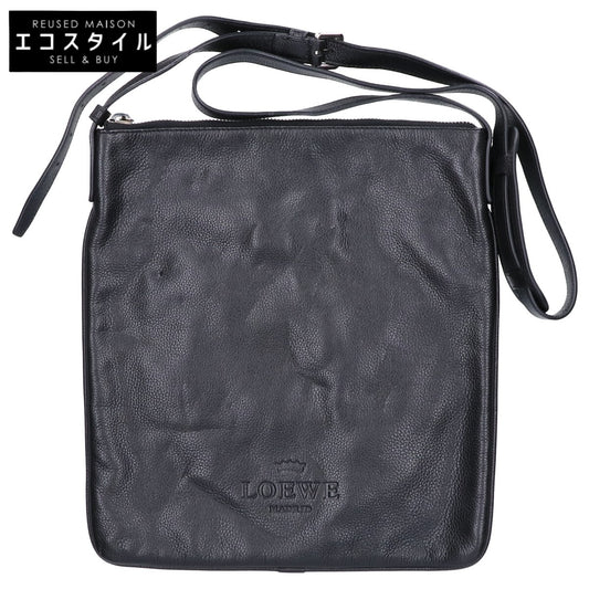 LOEWE ロエベ レザー ロゴ型押し ヘリテージ メッセンジャーバッグ/ ショルダーバッグ