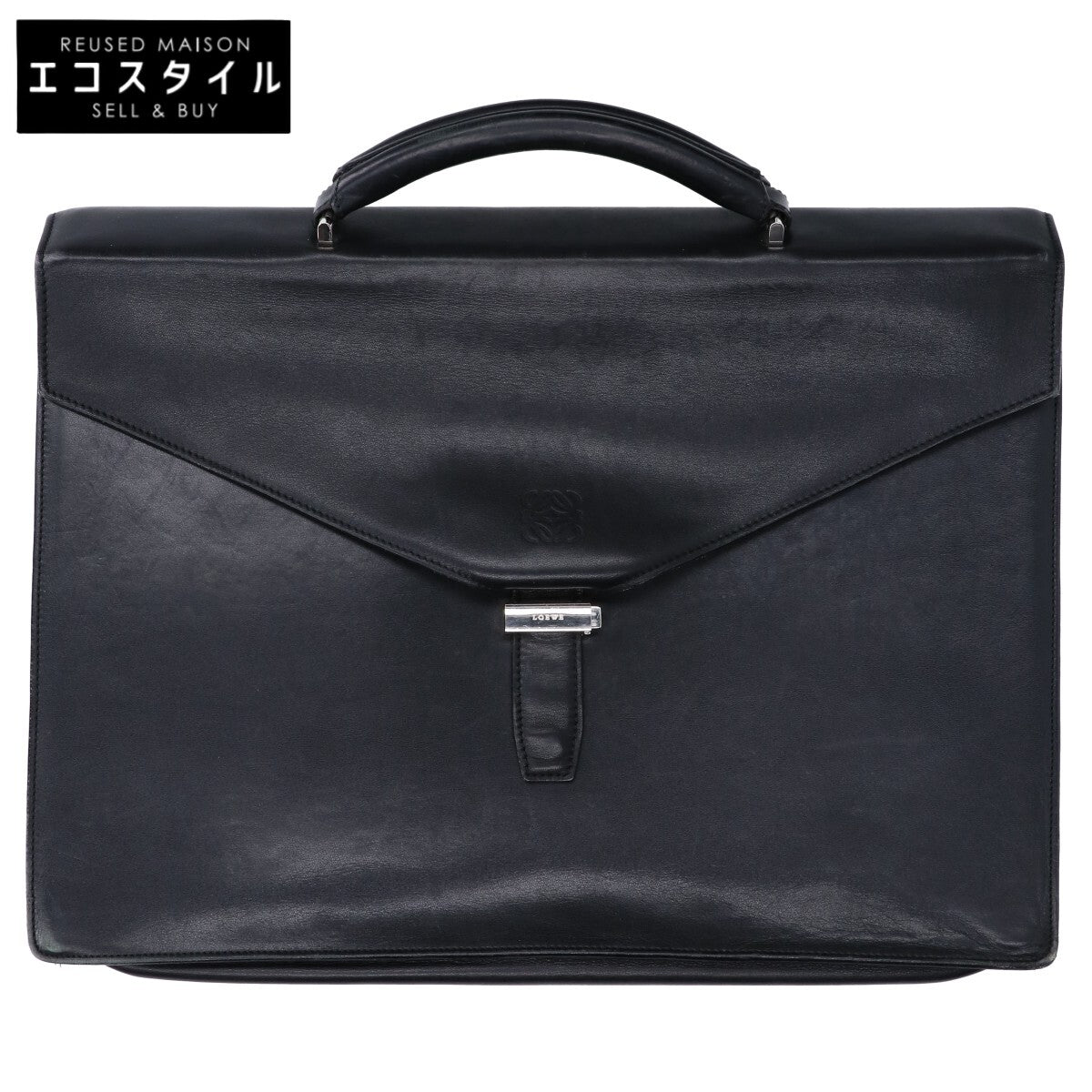 LOEWE ロエベ アナグラム レザー フラップ ビジネスバッグ ブリーフケース ビジネスバッグ ブリーフケース