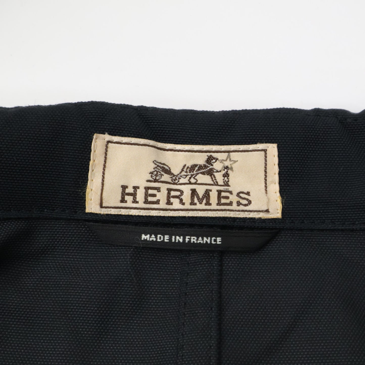 HERMES エルメス 【国内正規】コットンｘナイロン ベルト付 ステンカラー コート