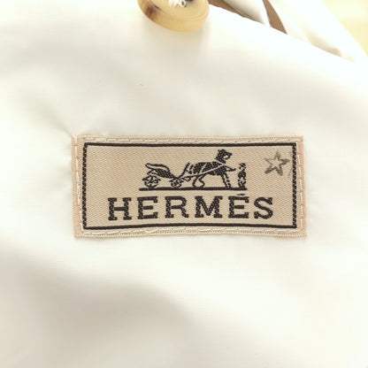 HERMES エルメス ホワイト ナイロン マルチポケット ジャケット トップス