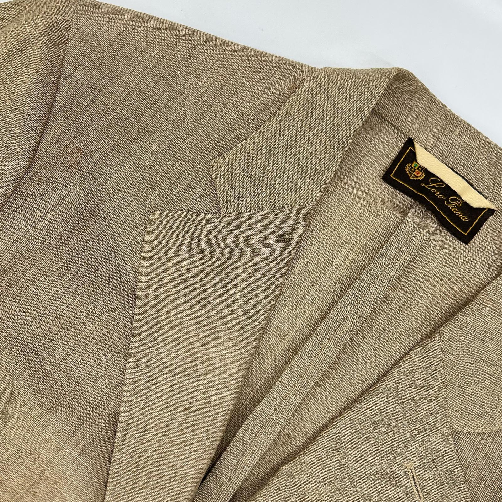 Loro Piana ロロピアーナ ベージュ リネンウール テーラードジャケット ジャケット