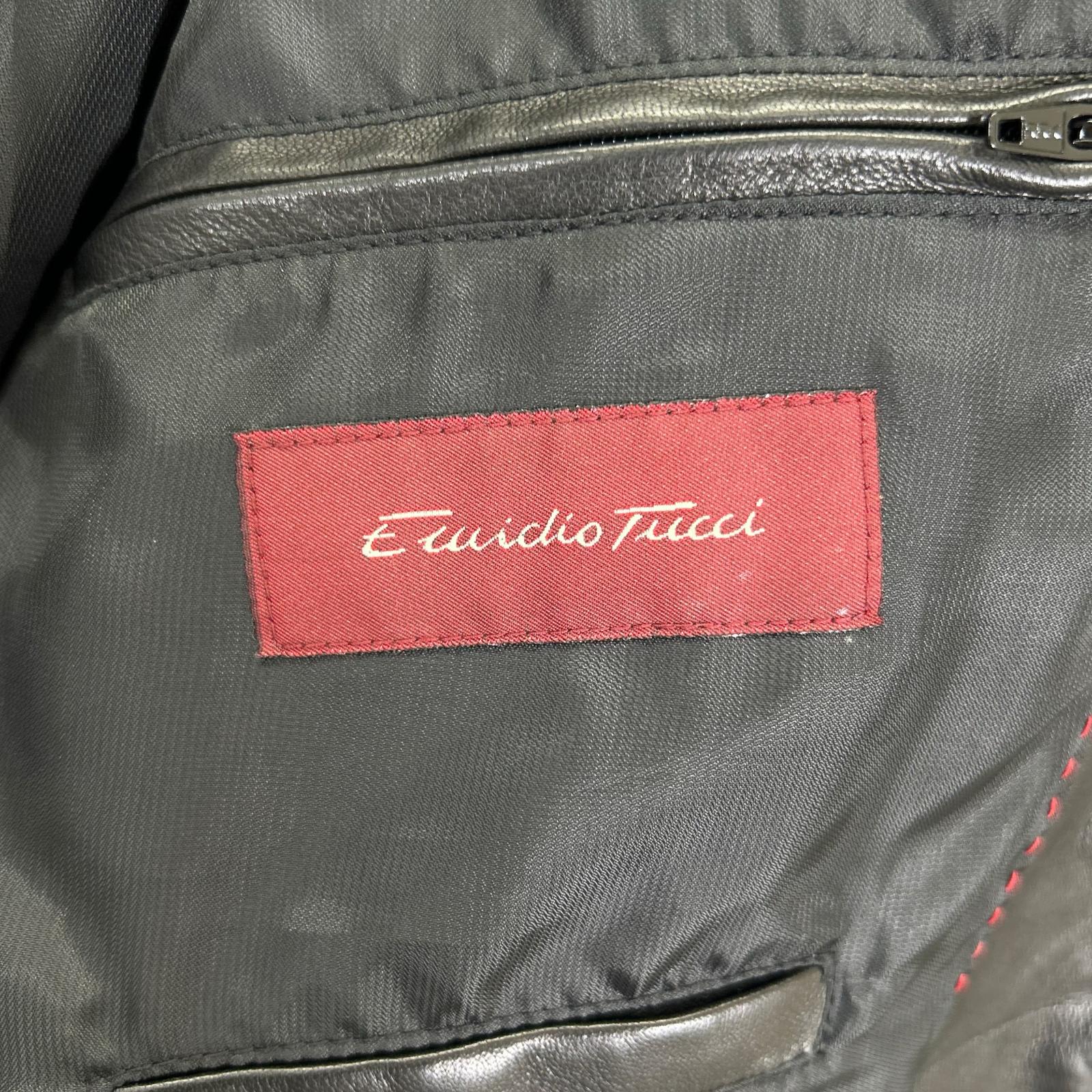 その他ブランド 【Emidio Tucci】ブラック レザー ジャケット ジャケット