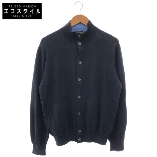 Loro Piana ロロピアーナ ネイビー カシミヤ100 スタンドカラー カーディガン トップス