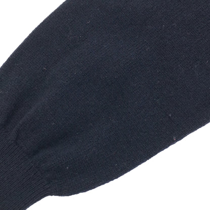 Loro Piana Navy 100% cashmere stand-collar cardigan, top