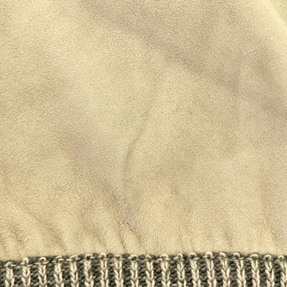 Salvatore Ferragamo Beige wool cashmere-leather-panel zip blouson jacket, top