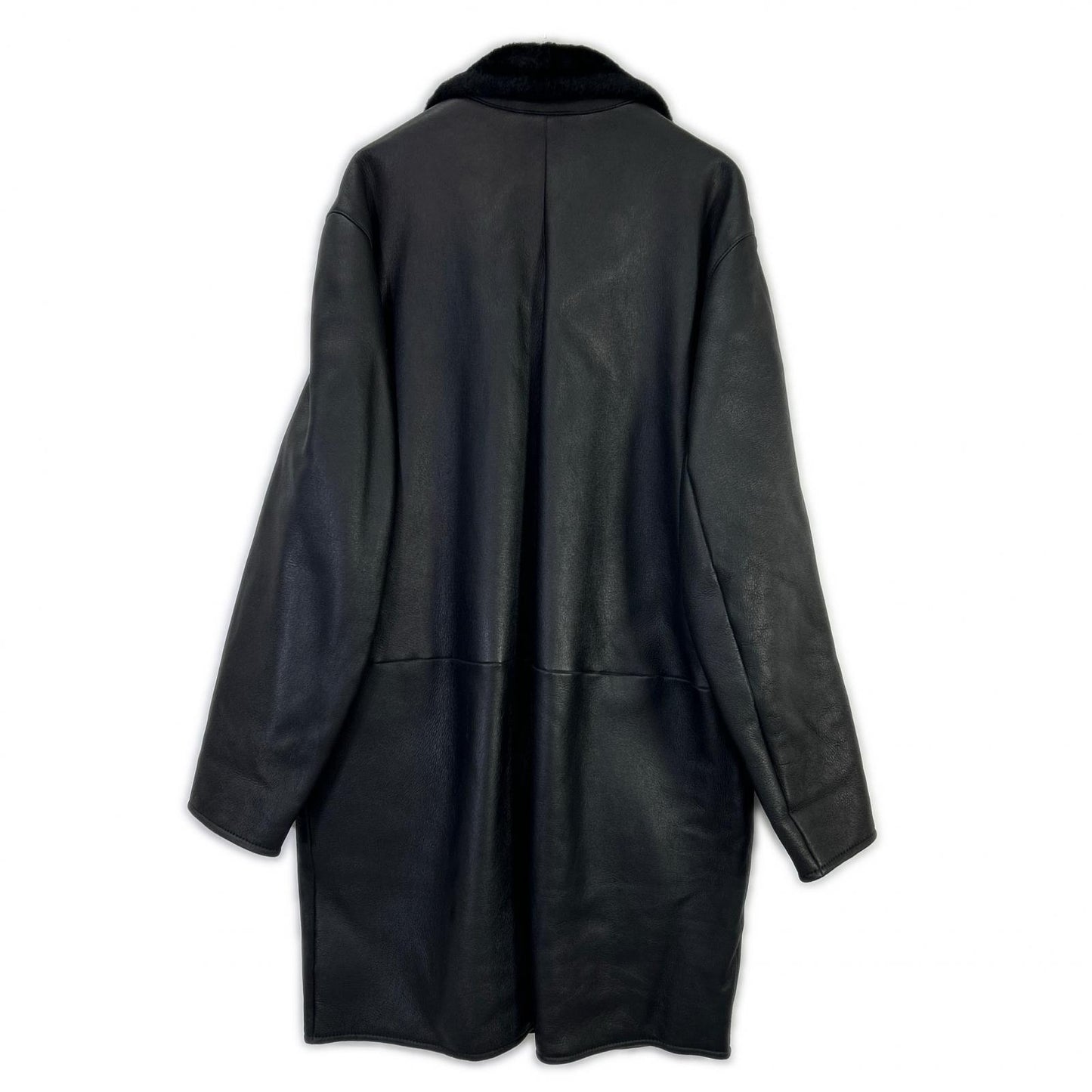 LA MATTA ラマッタ ブラック レザー ファー ムートンコート ジャケット