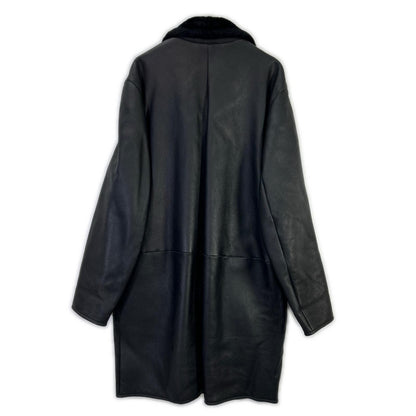 LA MATTA ラマッタ ブラック レザー ファー ムートンコート ジャケット