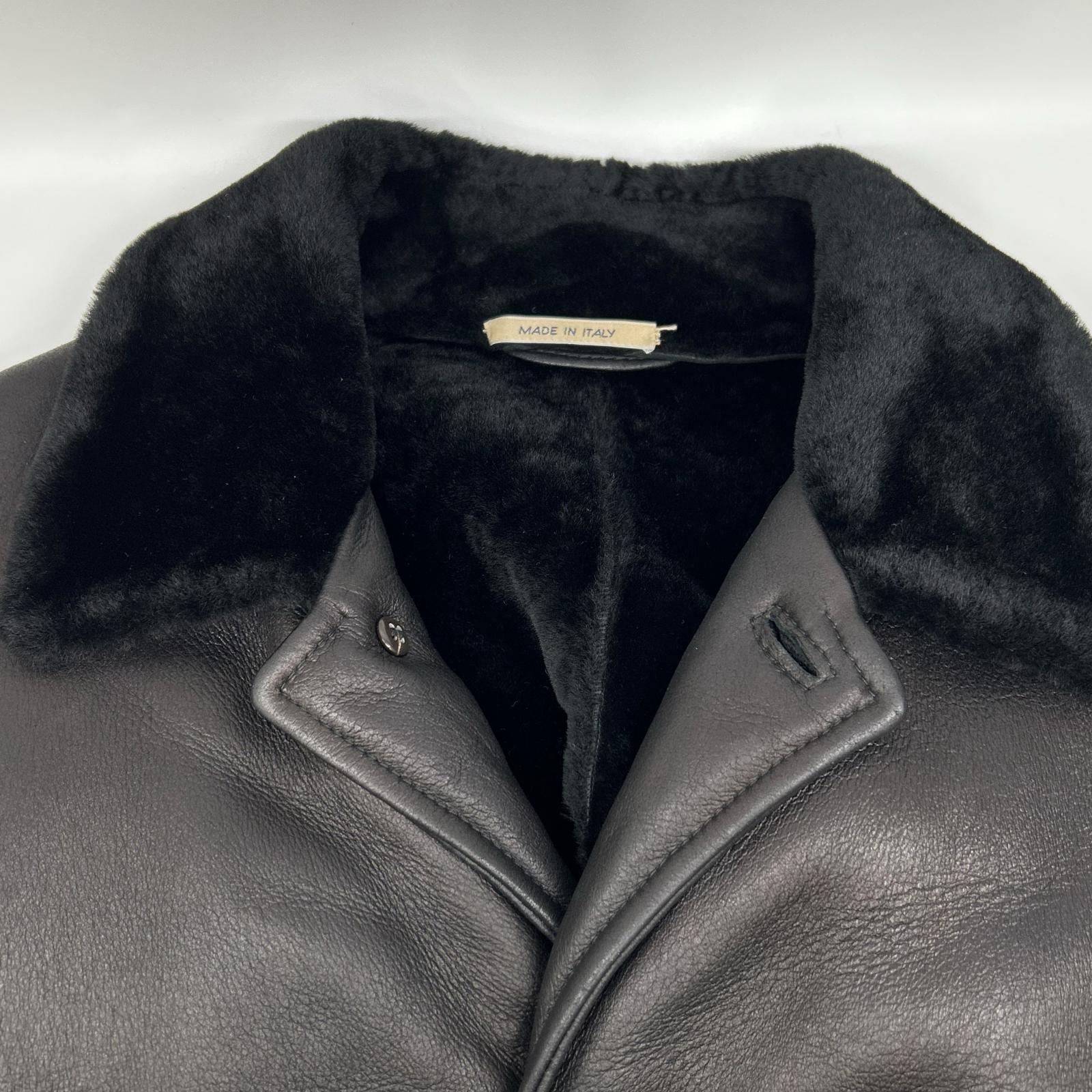 LA MATTA ラマッタ ブラック レザー ファー ムートンコート ジャケット