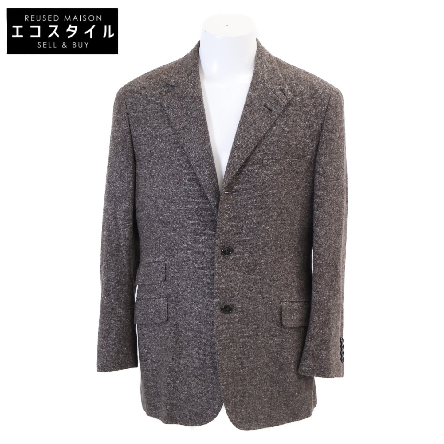 HERMES Hermès 【Domestic authentic】G9174 100% cashmere 3-button tailored jacket jacket