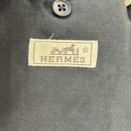 HERMES エルメス G79105 ネイビー リネンウール テーラードジャケット ジャケット