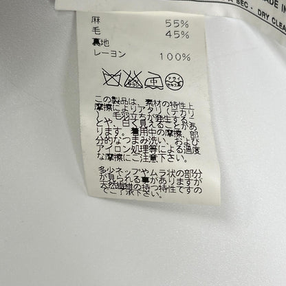 HERMES エルメス G79105 ネイビー リネンウール テーラードジャケット ジャケット