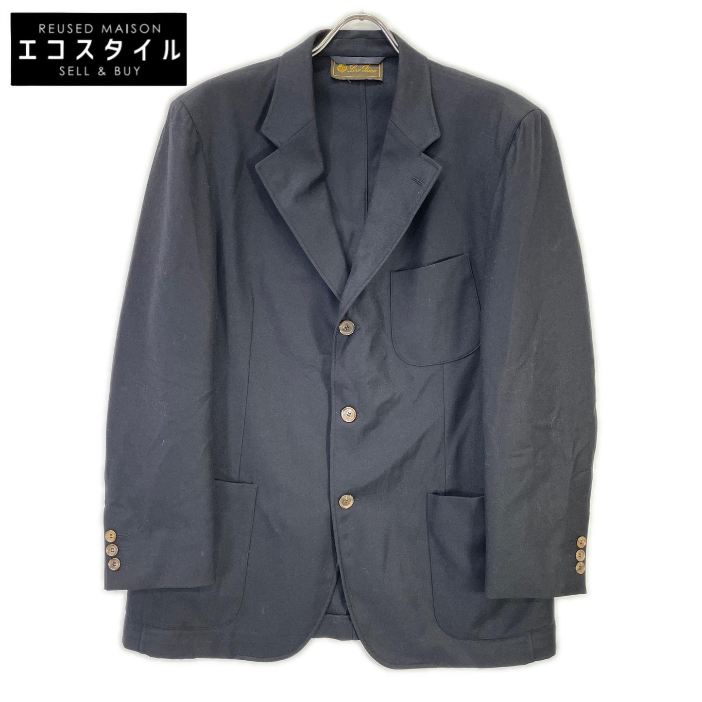 Loro Piana ロロピアーナ ブラック カシミヤウール テーラードジャケット ジャケット