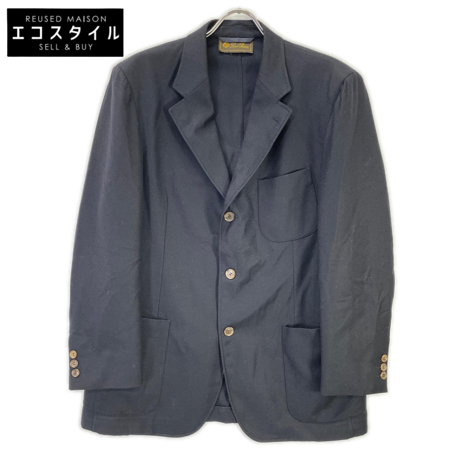 Loro Piana ロロピアーナ ブラック カシミヤウール テーラードジャケット ジャケット