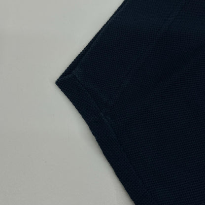 HERMES エルメス ネイビー コットン バイカラー ポロシャツ トップス