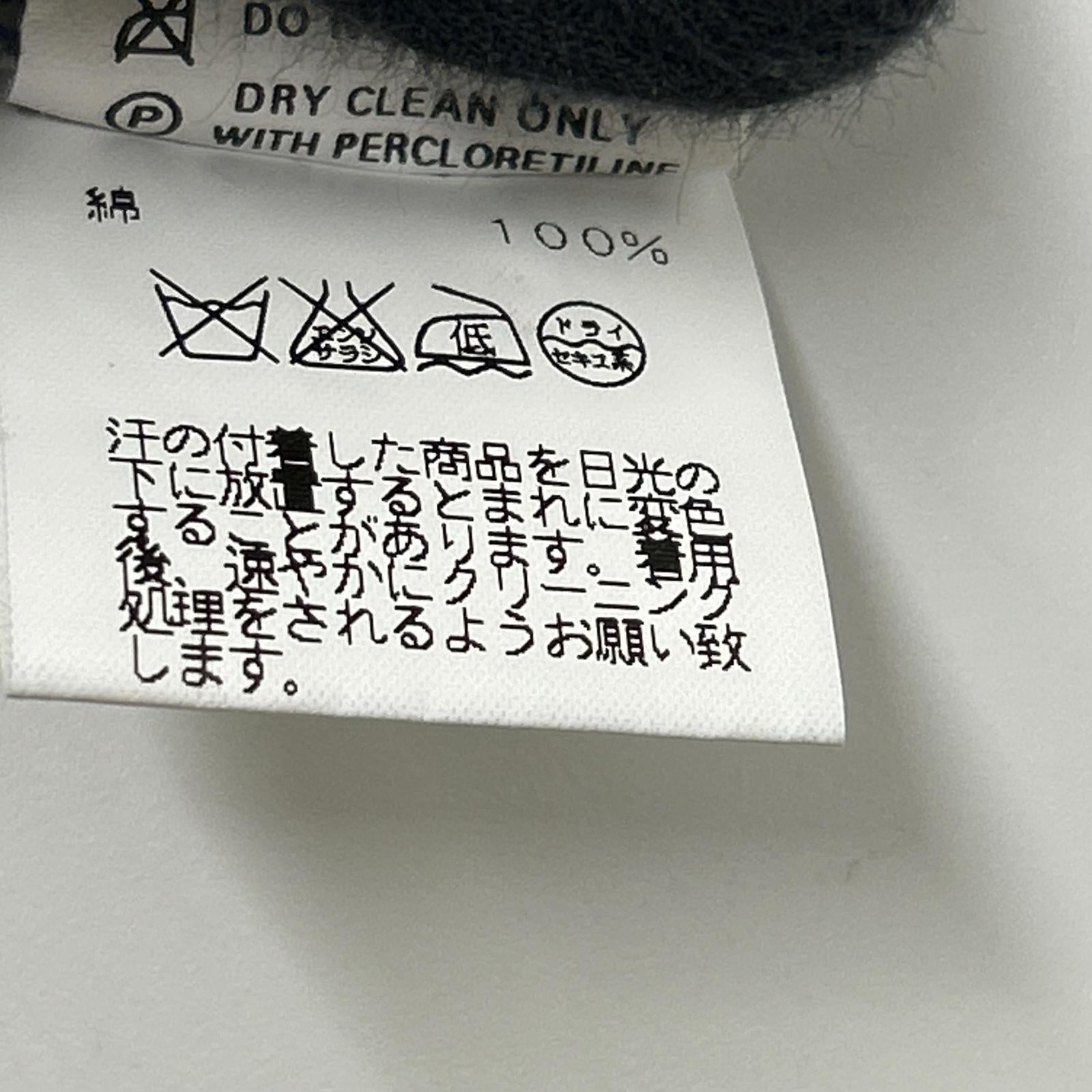 HERMES エルメス ネイビー コットン ボーダー ポロシャツ トップス