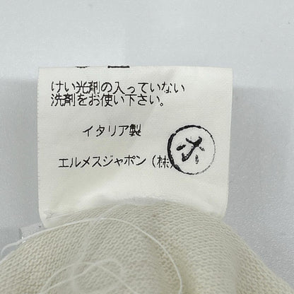 HERMES エルメス アイボリー コットン Hロゴ ポロシャツ トップス