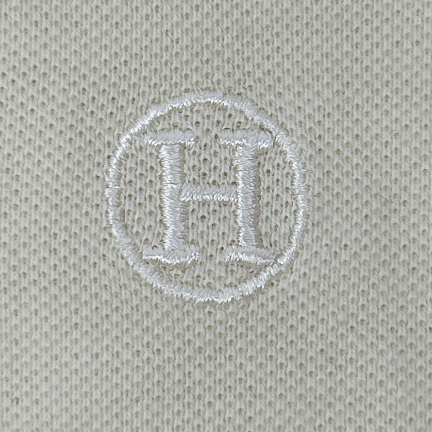 HERMES エルメス アイボリー コットン Hロゴ ポロシャツ トップス