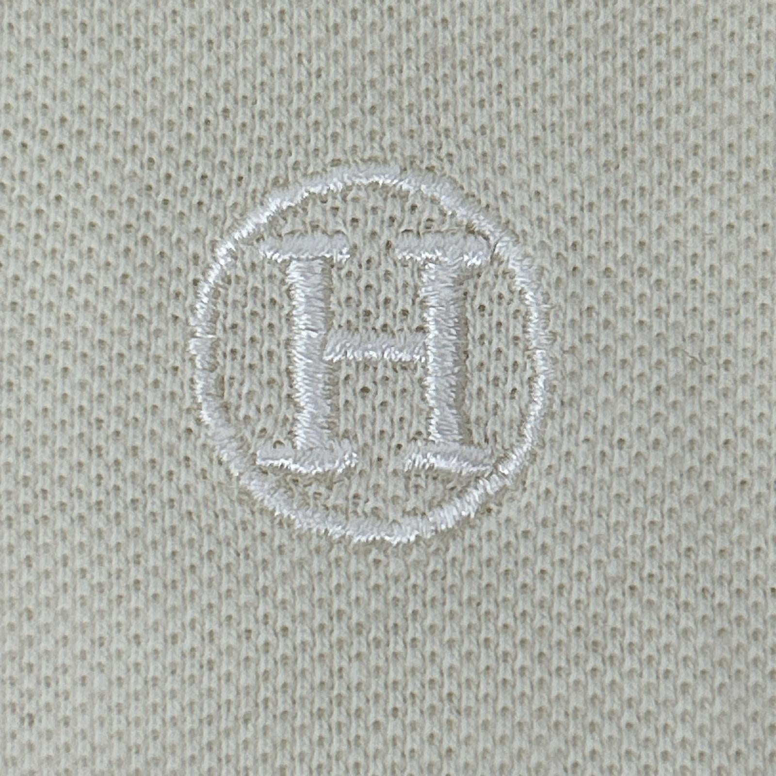 HERMES エルメス アイボリー コットン Hロゴ ポロシャツ トップス