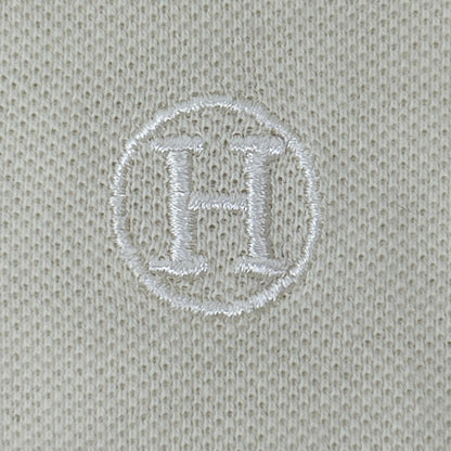 HERMES エルメス アイボリー コットン Hロゴ ポロシャツ トップス