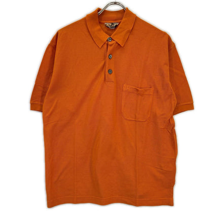 HERMES Orange Cotton H-Logo Polo Shirt