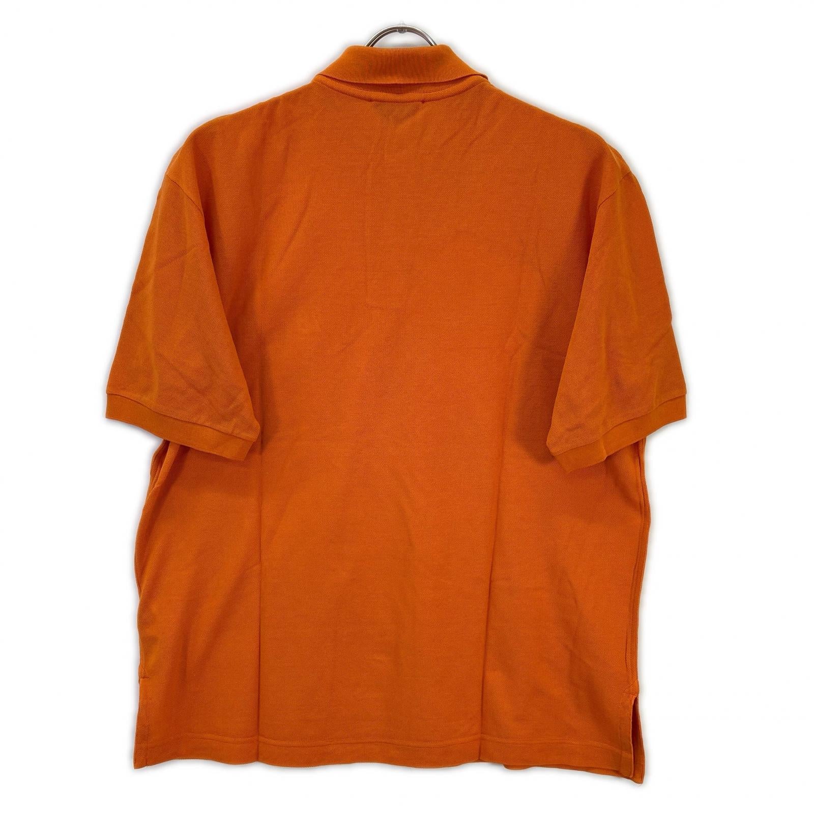 HERMES Orange Cotton H-Logo Polo Shirt
