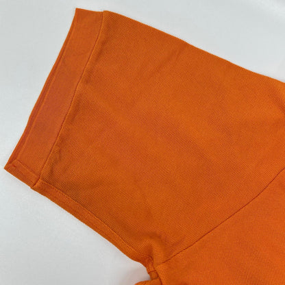 HERMES Orange Cotton H-Logo Polo Shirt